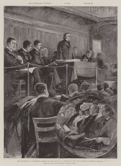 The Archbishop of Canterbury Speaking at the Fifth Annual Meeting of the Church Defence Committee, 22 March by Henry Charles Seppings Wright